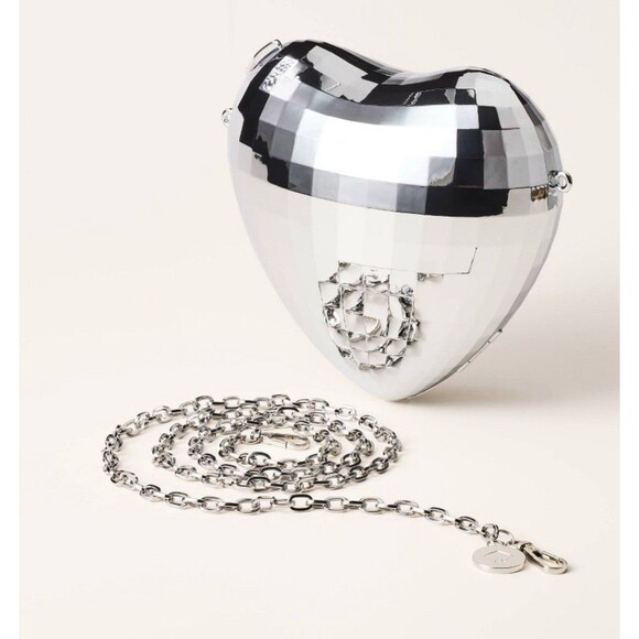 Kate spade X Target Disco Heart silver Crossbody Bag NWT - Picture 2 of 4